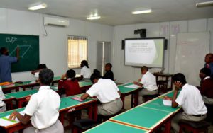 corona secondary school students in class